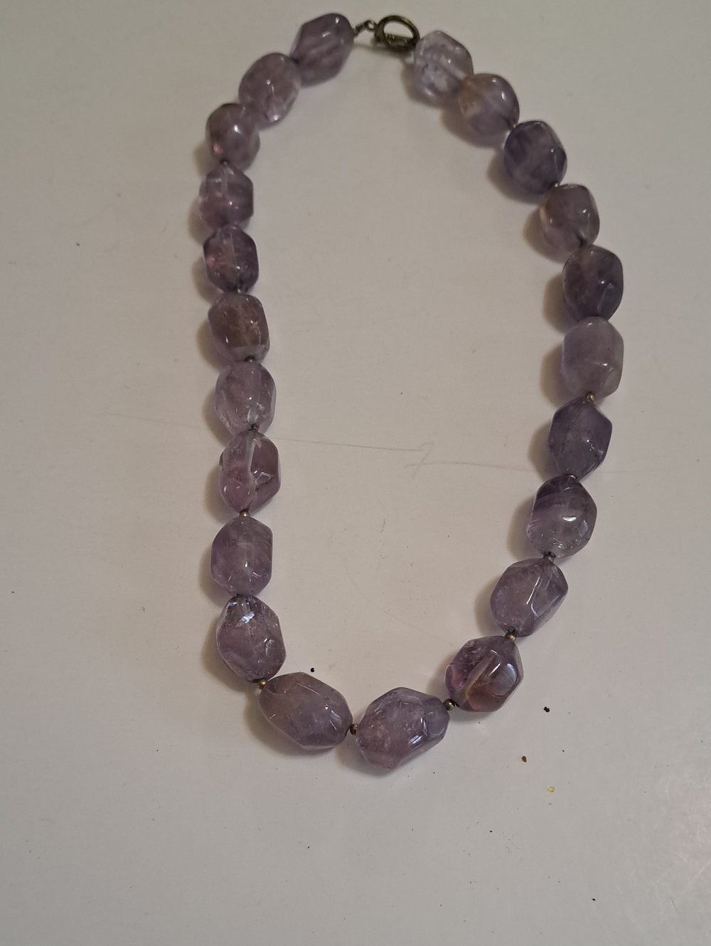 Lavender Amethyst Beaded Necklace - Elegant Purple Gemstone